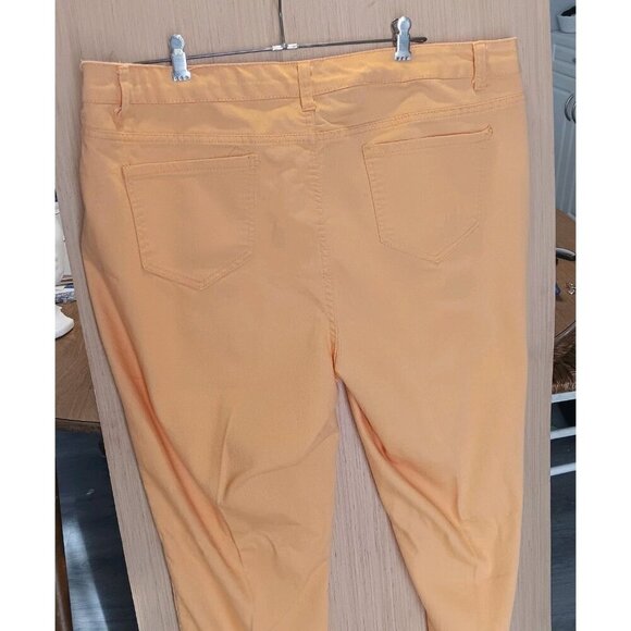 ASHLEY STEWART Sz 20 Women's Denim Stretch Jeans ~ Orange High Rise Straight Leg - Picture 5 of 5